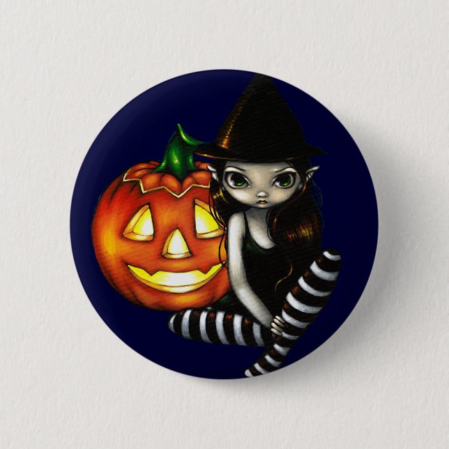 "Halloween-Nacht" Knopf Button (Vorderseite)