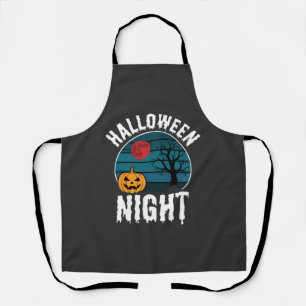 Halloween-Nacht-Kürbisbaum-Vektor Schürze