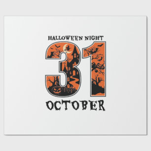 Halloween-Nacht Oktober Spukhaus Hexe Kürbis Geschenkpapier