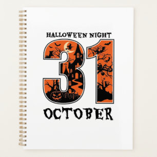 Halloween Nacht Oktober Spukhaus Hexe Kürbis Planer