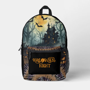 Halloween Nacht, Spukhaus Muster  Bedruckter Rucksack