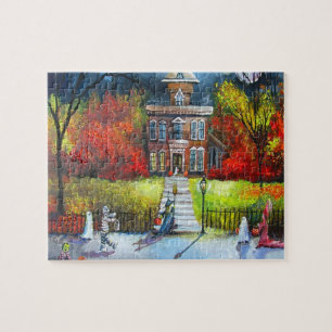Halloween Nacht Süßigkeiten oder Saures Umzug Spaß Puzzle