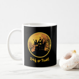 Halloween-Nacht-Süßigkeiten oder Saures Vollmond-H Kaffeetasse