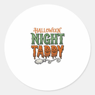 Halloween Nacht Taddy Vintage Hexenbesen-Shirt De Runder Aufkleber