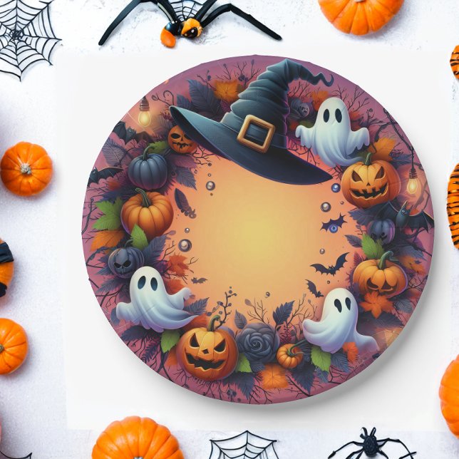 Halloween-Nacht verzaubert Pappteller (Von Creator hochgeladen)