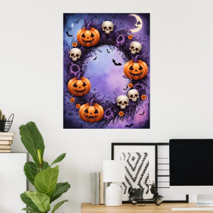 Halloween-Nacht verzaubert Poster