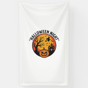 Halloween Nacht Vintage Gravur Grusel Szene T-Shir Banner