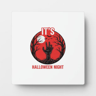 Halloween-Nacht Vintage-Stichvektor-Design_1 Fotoplatte