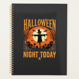 Halloween-Nacht Vogelscheuche Friedhof Vintage Vek Planer