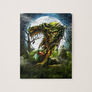 Halloween-Nacht Zombie-Aufstand Vollmond Friedhof Puzzle