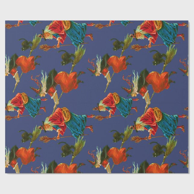 Halloween Nachtflüge Geschenkpapier (Flach)