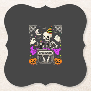 Halloween Nähen Skelett Gruseliger Geist Kürbis Nä Untersetzer