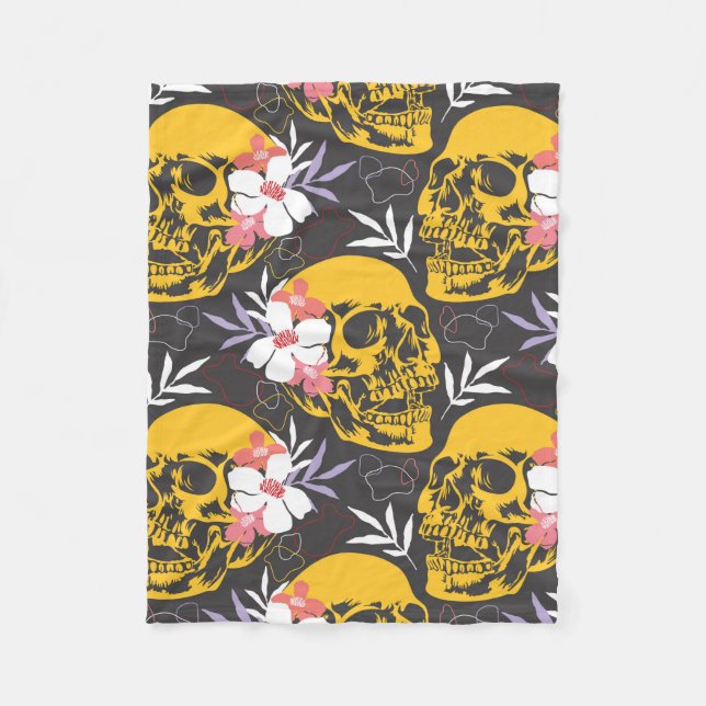 Halloween nahtloses Muster mit farbenfrohen und be Fleecedecke (Vorderseite)