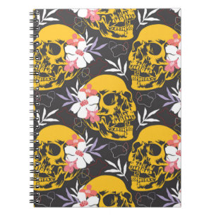 Halloween nahtloses Muster mit farbenfrohen und be Notizblock