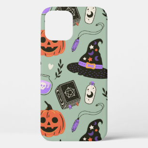 Halloween nahtloses Muster mit Hexenhut, Kürbis Case-Mate iPhone Hülle