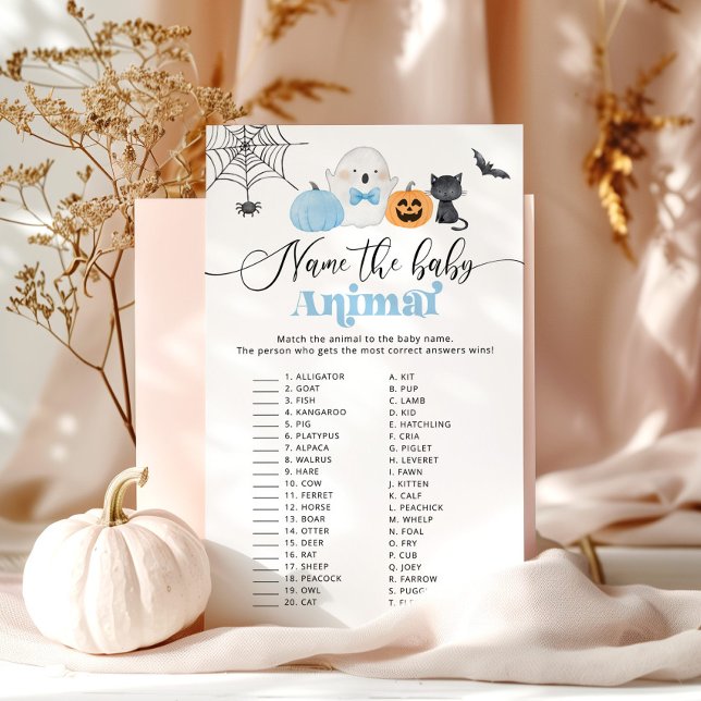 Halloween Name des Baby-Tier-Duschspiels (Von Creator hochgeladen)