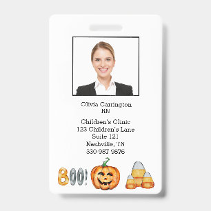 Halloween Name-Tag des benutzerdefinierten Employe Ausweis