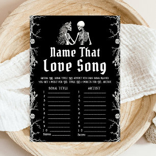 Halloween Name That Love Tune Brautparty-Spiel Einladung