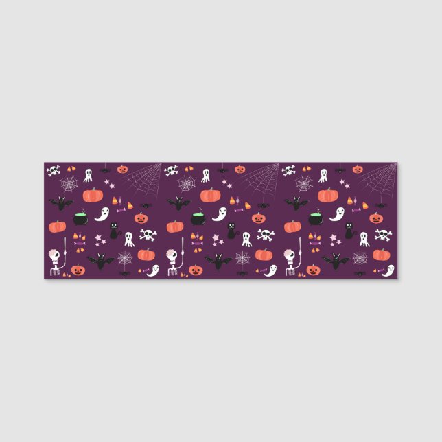 Halloween Namensschild (Vorderseite)