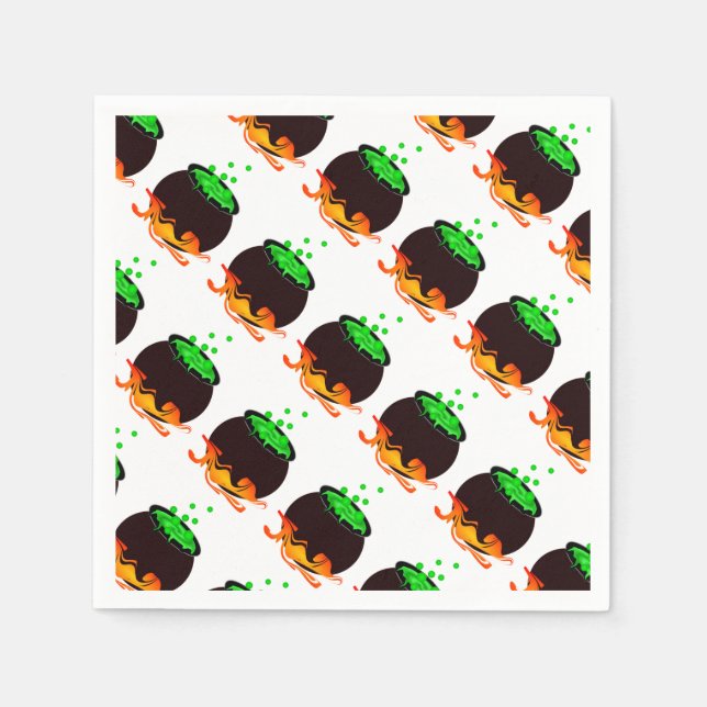Halloween Napkin/Hexenbraun Serviette (Vorderseite)