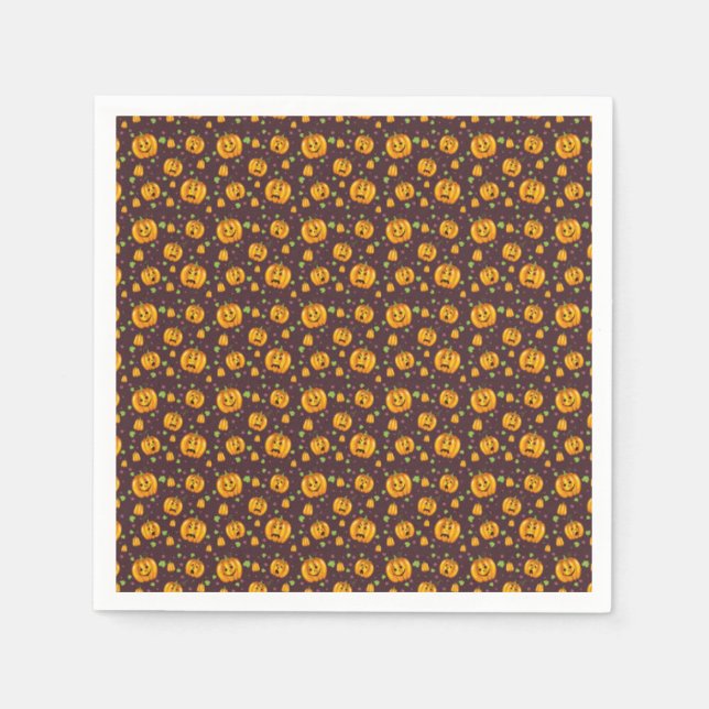 Halloween Napkin/Pumpkins Serviette (Vorderseite)