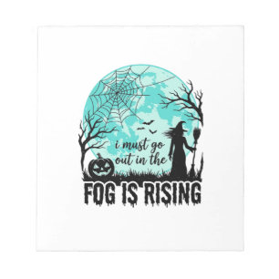 Halloween Nebel Steigt Auf Hexe Kürbis Vintage-Shi Notizblock