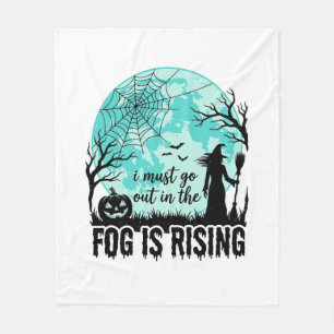Halloween-Nebel steigt auf Hexen-Kürbis Vintage-Sh Fleecedecke
