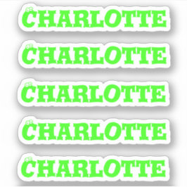 Halloween | Neon Green Name Aufkleber