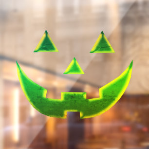 Halloween Neon Grün Jack o Laterne Gruselig  Fensteraufkleber