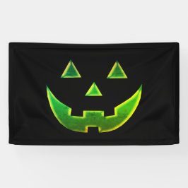 Halloween-Neon-Schwarz-Kürbislaterne-Kürbis Banner
