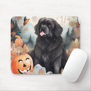 Halloween Neufundland mit Pumpkins Beängstigend Mousepad