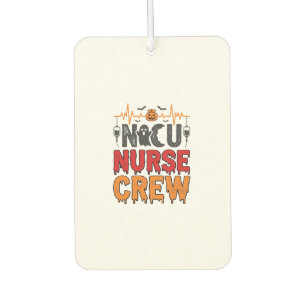 Halloween NICU Krankenschwester Crew Vintage-Typog Autolufterfrischer