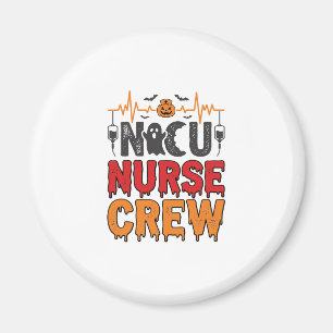 Halloween NICU Krankenschwester Crew Vintage-Typog Magnet