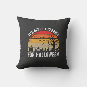 Halloween Nie Zu Früh Vintage Sonnenuntergang Kissen