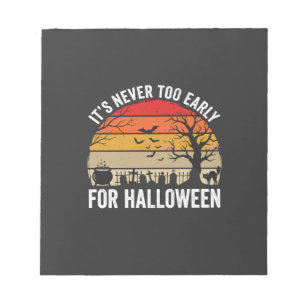 Halloween Nie Zu Früh Vintage Sonnenuntergang Notizblock