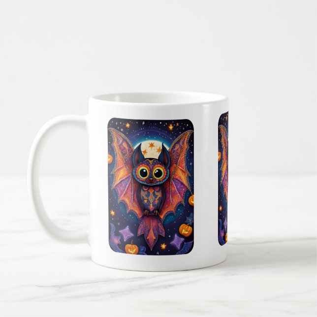 Halloween Niedlich Bat Alebrije Kaffeetasse (Links)