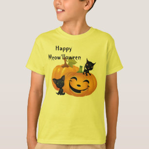 Halloween Niedlich Black Cats Pumpkin Shirt