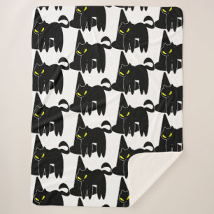 Halloween Niedlich Black Ghost und Hexenhut Sherpadecke