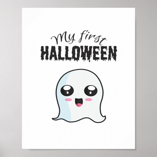 Halloween Niedlich Boo Newborn Baby Girl First Hal Poster (Vorne)