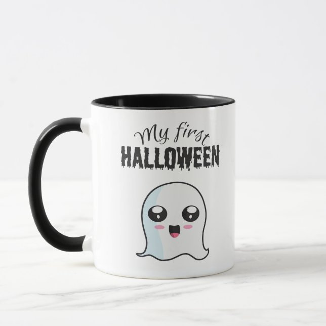 Halloween Niedlich Boo Newborn Baby Girl First Hal Tasse (Links)