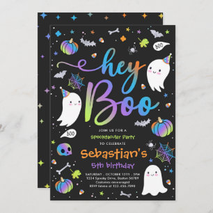 Halloween Niedlich Boy Ghost Geburtstag Spooktacul Einladung