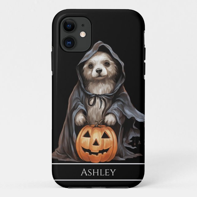 Halloween Niedlich Dog Ghost Personalisiert Case-Mate iPhone Hülle (Rückseite)