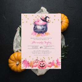 Halloween Niedlich Fall Pink Baby Girl Dusche Einladung