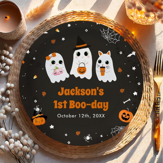 Halloween Niedlich Ghost 1. Geburtstag Spooktacula Pappteller (Von Creator hochgeladen)