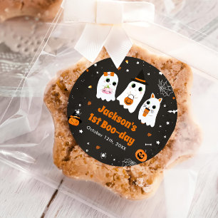 Halloween Niedlich Ghost 1. Geburtstag Spooktacula Runder Aufkleber