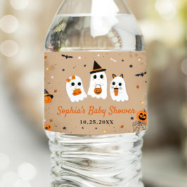 Halloween Niedlich Ghost Baby Dusche Wasserflaschenetikett