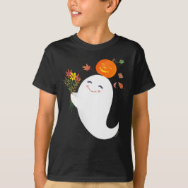 Halloween Niedlich Ghost Black Kid T-Shirt