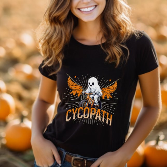 Halloween Niedlich Ghost Cycopath Funny T-Shirt (Von Creator hochgeladen)