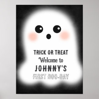Halloween Niedlich Ghost Editable Party Event Sign Poster