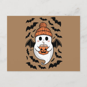 Halloween Niedlich Ghost Fall Spooky Saisongeschen Postkarte